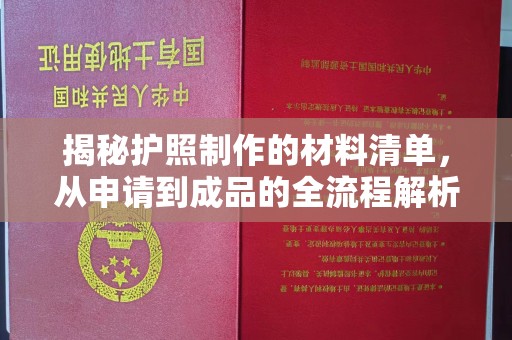 定日揭秘护照制作的材料清单，从申请到成品的全流程解析