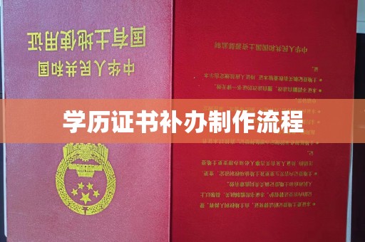 定日学历证书补办制作流程