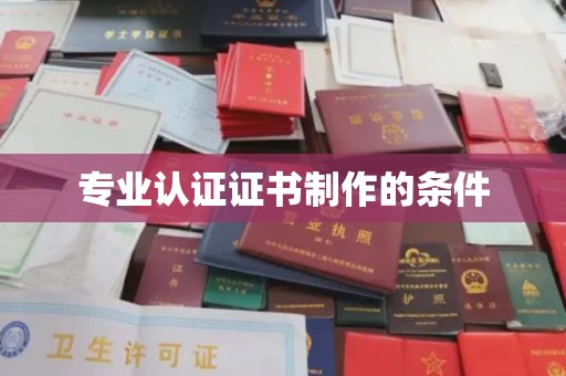 定日专业认证证书制作的条件