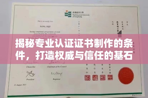 定日揭秘专业认证证书制作的条件，打造权威与信任的基石
