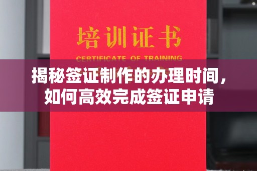 定日揭秘签证制作的办理时间，如何高效完成签证申请