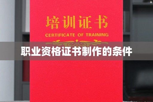 定日职业资格证书制作的条件