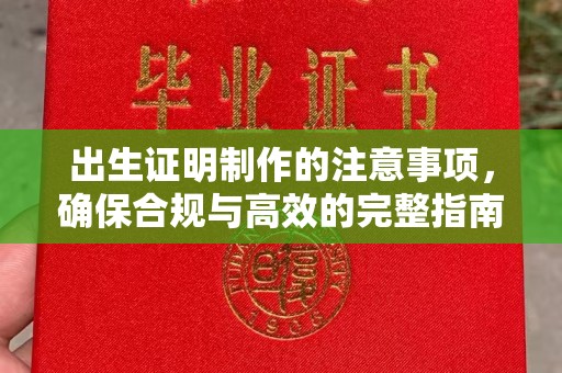 定日出生证明制作的注意事项，确保合规与高效的完整指南