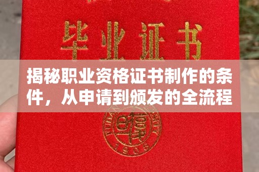 定日揭秘职业资格证书制作的条件，从申请到颁发的全流程解析