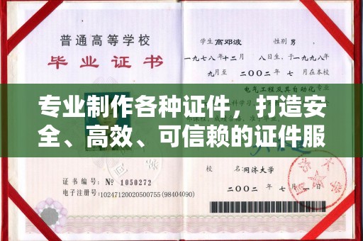 定日专业制作各种证件，打造安全、高效、可信赖的证件服务