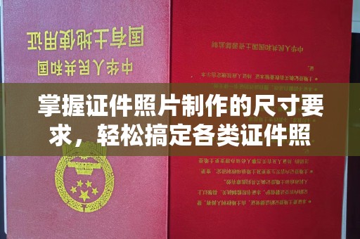 定日掌握证件照片制作的尺寸要求，轻松搞定各类证件照