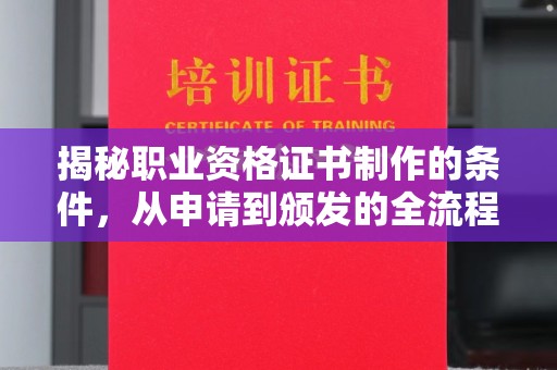 定日揭秘职业资格证书制作的条件，从申请到颁发的全流程解析
