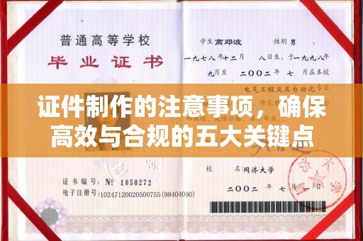 定日证件制作的注意事项，确保高效与合规的五大关键点