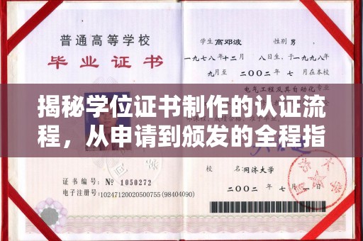 定日揭秘学位证书制作的认证流程，从申请到颁发的全程指南