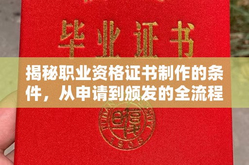 定日揭秘职业资格证书制作的条件，从申请到颁发的全流程解析