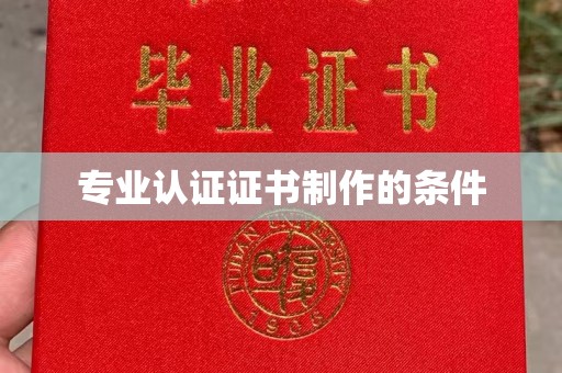 定日专业认证证书制作的条件