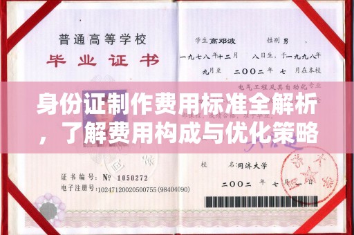 定日身份证制作费用标准全解析，了解费用构成与优化策略